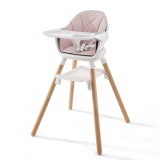 Scaun de masa Little Mom 2in1 Wooden Pink