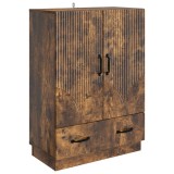 vidaXL Bufet cu sertar Stejar fumuriu 66 x 34,5 x 92 cm Lemn prelucrat 895360