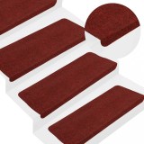 vidaXL Covorașe scară autoadezive 30 buc Roșu 65x22,5x3,5 cm