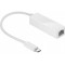 Adaptor retea GIGABIT 10/100/1000MBS RJ45 mama - USB C tata 0.2m alb Goobay