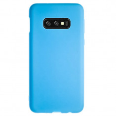 Husa Silicon Slim Samsung Galaxy S10 E Albastru Mat foto