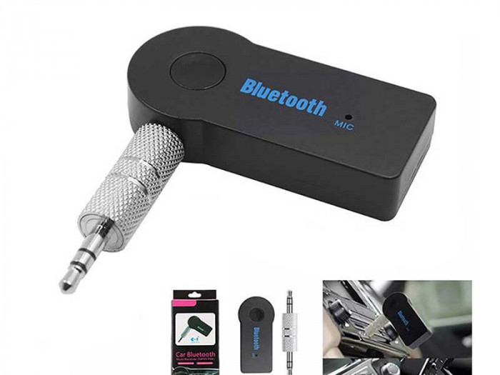 Adaptor Audio Bluetooth receiver 3.0 la mufa Jack 3.5mm cu microfon, car kit