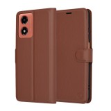 Husa Motorola Moto G04 Techsuit Leather Folio, maro