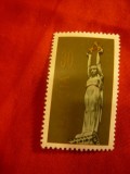 Timbru Lituania 1991 - Statuia Libertatii Riga , val. 30K