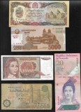 Set 5 bancnote de prin lume adunate (cele din imagini) #105