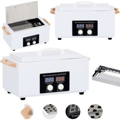 Sterilizator cu aer cald 300W dezinfecție instrumente 220&deg;C cu temporizator