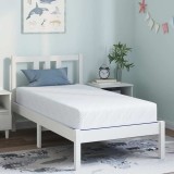 vidaXL Saltea Alb și albastru 80 x 160 cm Spumă cu memorie și gel