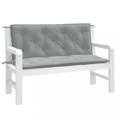 vidaXL Pernă bancă de grădină 2db melanj gri deschis 120x50x7cm textil foto