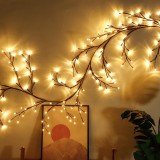 Instalatie craciun tip creanga flippy, 144 led-uri, conectare la retea, 8 jocuri de lumini, telecomanda, 2.5 m, prelungitor 2 m, 3v, 1.5v, fir negru,