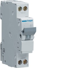 Siguranta automata 16A 1P+N Curba C 4.5Ka Hager MJ516J