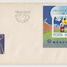 FDCR - Jocurile olimpice de vara - Munchen - colita dantelata - LP798 - an 1972