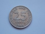 25 CENTS 1966 TRINIDAD TOBAGO, America Centrala si de Sud