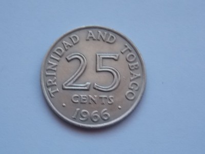 25 CENTS 1966 TRINIDAD TOBAGO foto