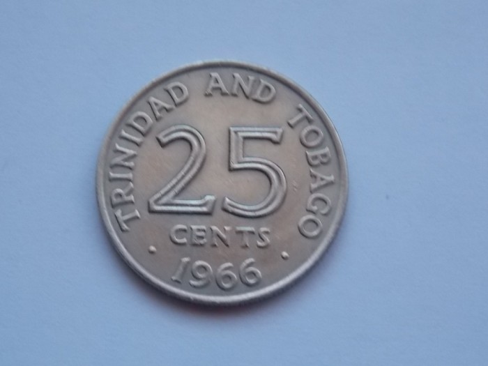25 CENTS 1966 TRINIDAD TOBAGO