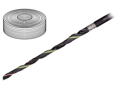 Cablu de Control Chainflex CF891 2x1mm2 Negru foto