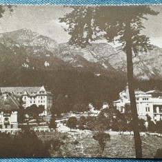 493 - Sinaia Hotel Palace si Casinoul /carte postala necirculata interbelica