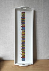 Tava decorativa din MDF model cu casute