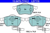 ATE 13.0470-7110.2 ATE Ceramic set placute frana,frana disc