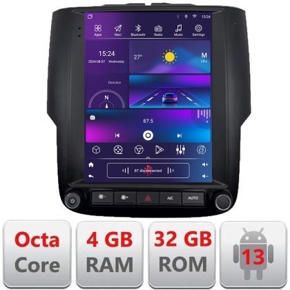 Navigatie Dodge Ram 2013-2018 Edonav Tesla Qled 9.7&quot;,Octacore,4Gb RAM,32Gb,4G,DSP,Carplay,Android Auto, 360, fibra optica, coaxial,Bluetooth CarStore