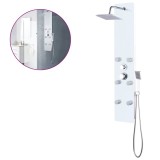 Cumpara ieftin Panou de dus din sticla, 25x44,6x130 cm, alb