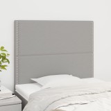 Gossi tablii de pat, 2 buc, gri deschis, 90x5x78/88 cm, textil