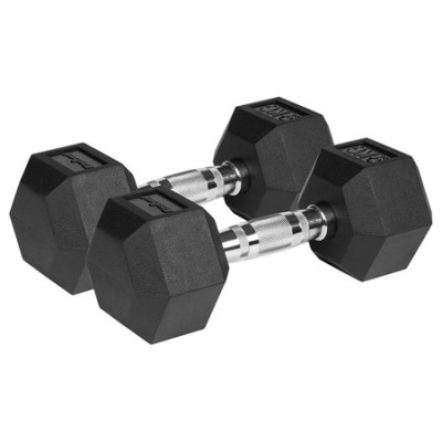GANTERE DUMBBELL HEX FONTA CAUCIUCATA 2X9KG REBEL ACTIV foto