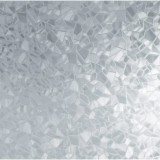 Folie decorativa vitrostatica pentru geam, 45 x 300 cm, Anti-UV, protectie vizuala si intimitate, TopBazar, model triunghi