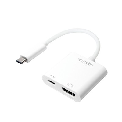 Adaptor USB 3.1 Typ C (T) - HDMI (M), 1x USB 3.1 Typ C (M) incarcare, Logilink UA0257 foto