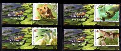 Fauna, pasari - Ziua Internațională a Dunării, margine de coala, 2022, LP 2375, MNH foto