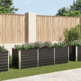 VidaXL Strat &icirc;nălțat de grădină antracit 240x80x77 cm oțel galvanizat