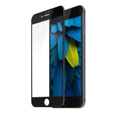 Folie sticla curbata iPhone 8 PLUS / iPhone 7 PLUS pentru tot ecranul (Full Cover) curbata 3D, Neagra
