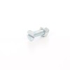 Surub cu cap inecat crestat, cu piulita, otel, zincat alb, M5 x 30 mm, 8 bucati