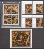 AITUTAKI 1987 PICTURA RUBENS ( bloc+colita+serie dt.) MNH, Nestampilat