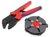 Unealtă de sertizare pentru conectori și terminale izolate/neizolate, KNIPEX