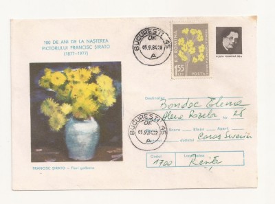 Plic FDC Romania - 100 ani de la nasterea lui Francisc Sirato, circulat 1984 foto