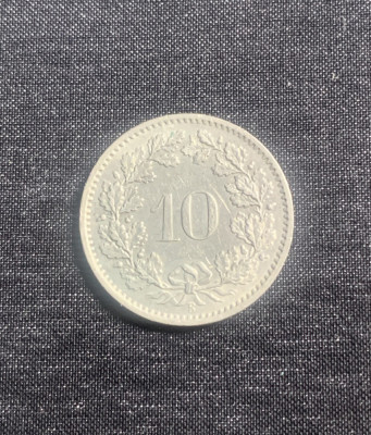 Moneda 10 rappen 1969 Elvetia foto