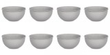 Set boluri, 8 piese, 3 L, Plastic, Gri