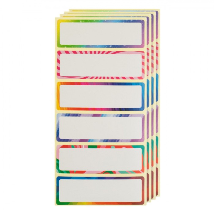 Etichete Autocolante, Set 60 Bucăți, Multicolor, Dimensiuni 6x2cm
