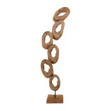 Cumpara ieftin Decoratiune masa Sametro lemn de mango natural si fier 24x9x85 cm