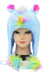 CAP14-4 Caciula cu model unicorn si puf