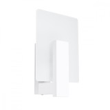 Lampă De Perete Lappo Alb Lemn/Sticlă 1 Bec Pătrat Scandinav De Interior