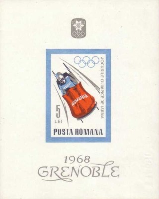 1967 - Jocurile Olimpice Grenoble, colita neuzata foto