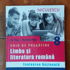 LIMBA SI LITERATURA ROMANA CLASA A VIII A EVALUAREA NATIONALA ,ION POPA ,