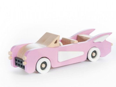 Masina handmade din lemn Cadillac Marc Toys foto