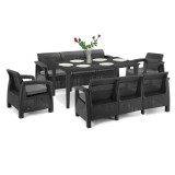 Cumpara ieftin Set de mobilier de grădină Corfu Love max duo cu masă Futura grafit
