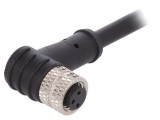 Conector M8 Mamă 3 PIN Unghi cu Cablu 3A