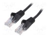 Patch cord U/UTP 5e 3m CCA PVC negru 27AWG Goobay