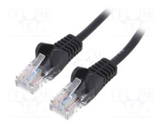Cablu Patch U/UTP 5e CCA PVC Negru 5m 27AWG Goobay