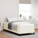 VidaXL Cadru de pat Altele Crem 90 x 200 cm Țesătură de catifea
