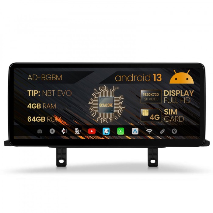 Navigatie BMW Seria 1 (F20 21) (2017-2019), Varianta NBT EVO, Android 13, BM-Octacore 4GB RAM + 64GB ROM, 12.3 Inch - AD-BGBM12004EV+AD-BGRKITBM019